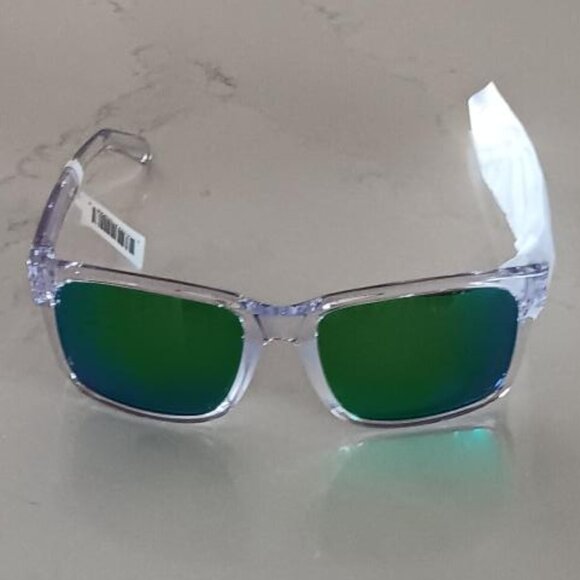 UNDER ARMOUR ASSIST Sunglasses Green Mirror Lens Rectangular Clear Frame NEW - Picture 3 of 12